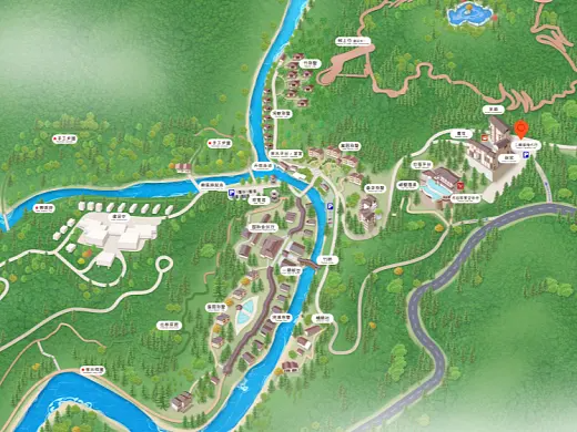 观山湖结合景区手绘地图智慧导览和720全景技术，可以让景区更加“动”起来，为游客提供更加身临其境的导览体验。